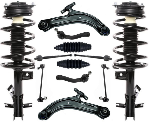 Front Struts Control Arms Tie Rods & Links For Nissan Sentra 2007 2010 2012