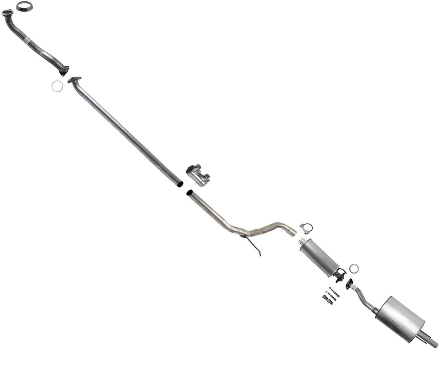 Exhaust System Extension Pipe Muffler Resonator For Honda Civic Coupe 1.8L 06-11