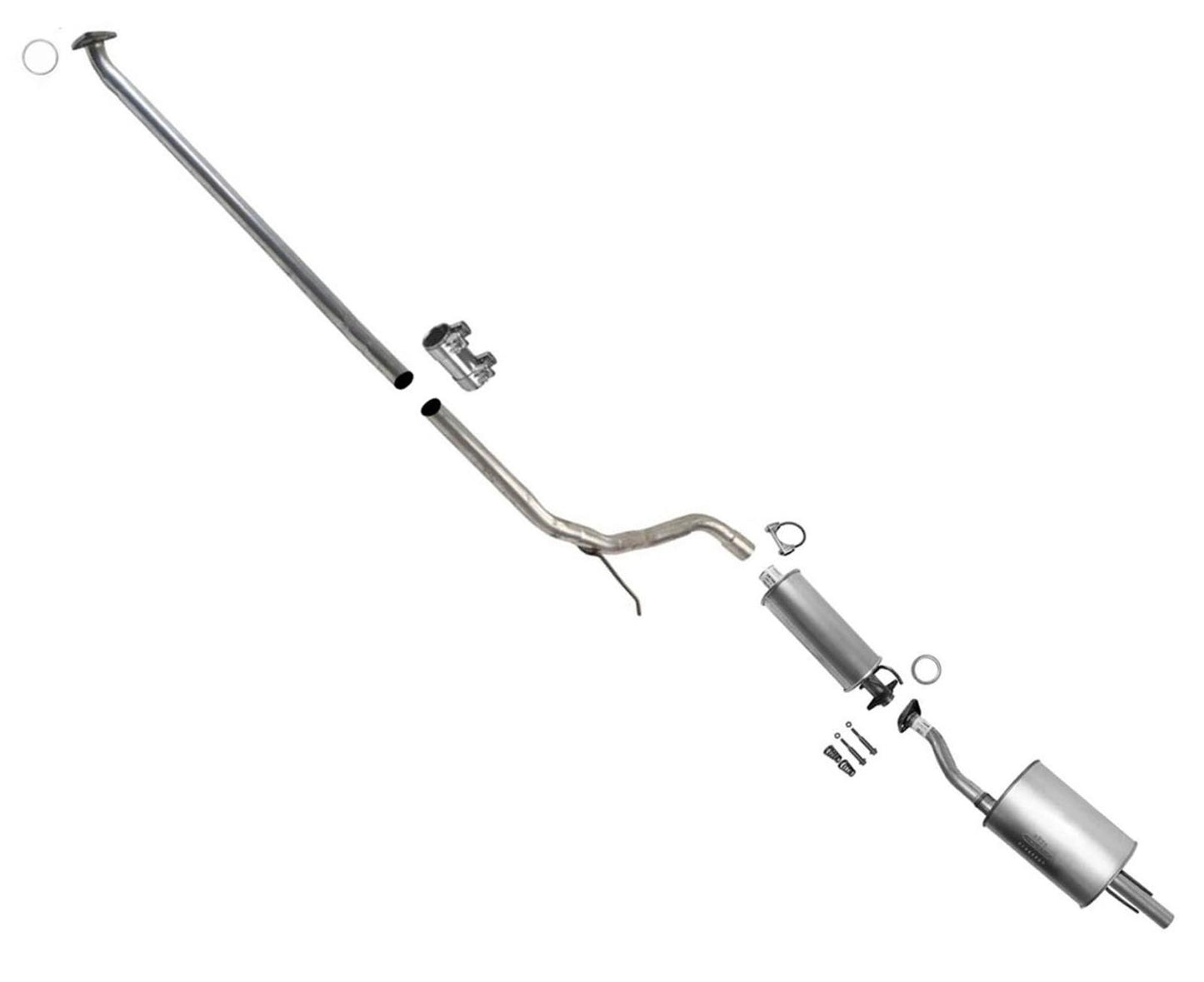 Exhaust System Middle Resonator & Muffler For Honda Civic Coupe 1.8L 2006 2011