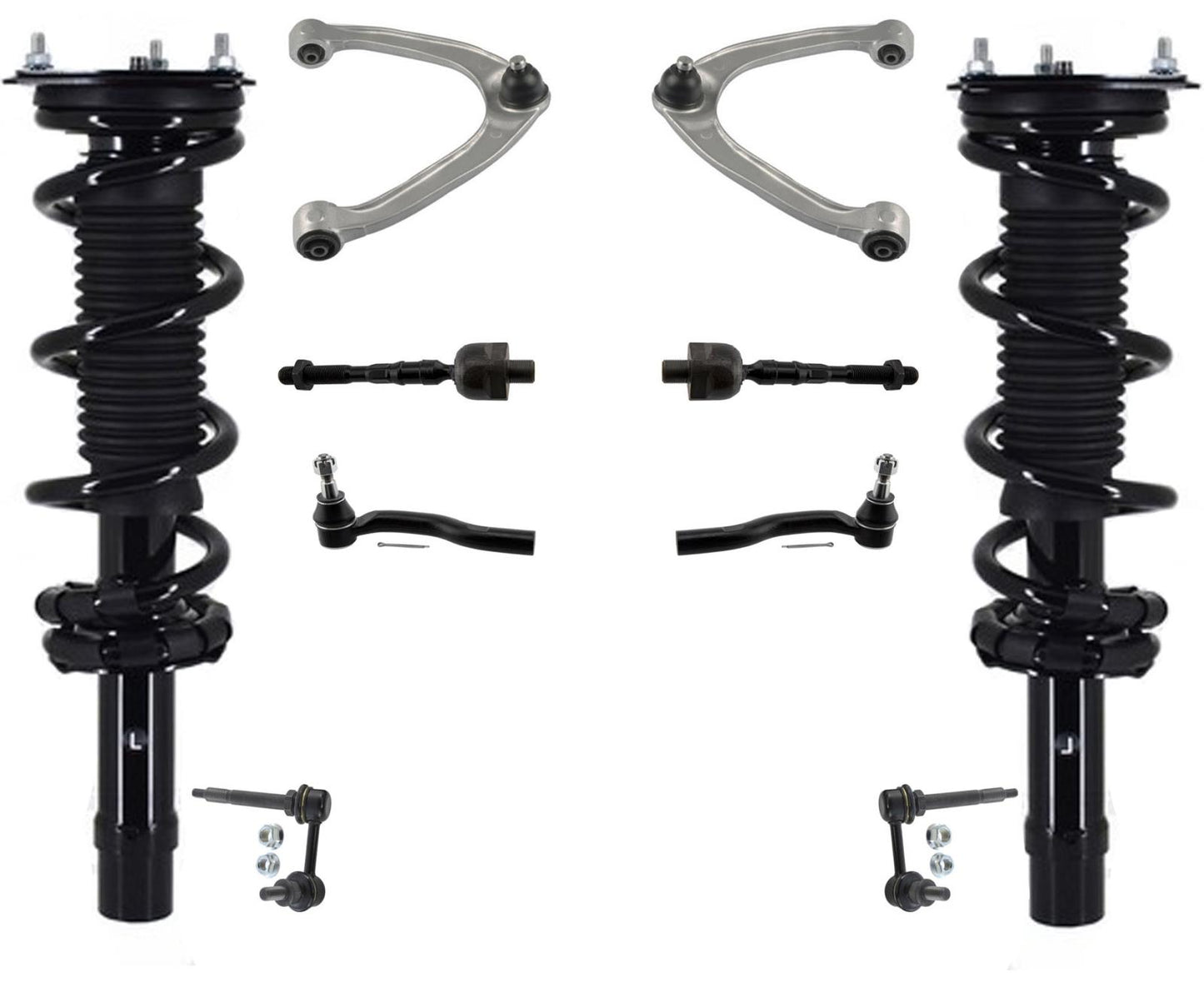 Front Struts Upper Arms Tie Rods & Links For Q60 Sport 2017 2018 All Wheel Drive