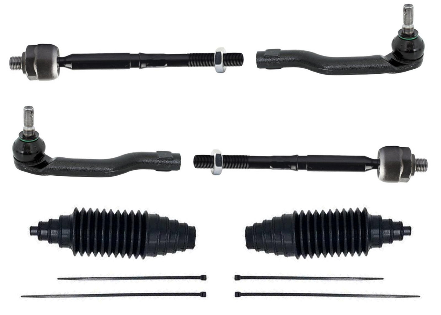 Inner Tie Rod & Outer Tie Rods Boots Kit For Mazda 2 2011 2012 2013 2014