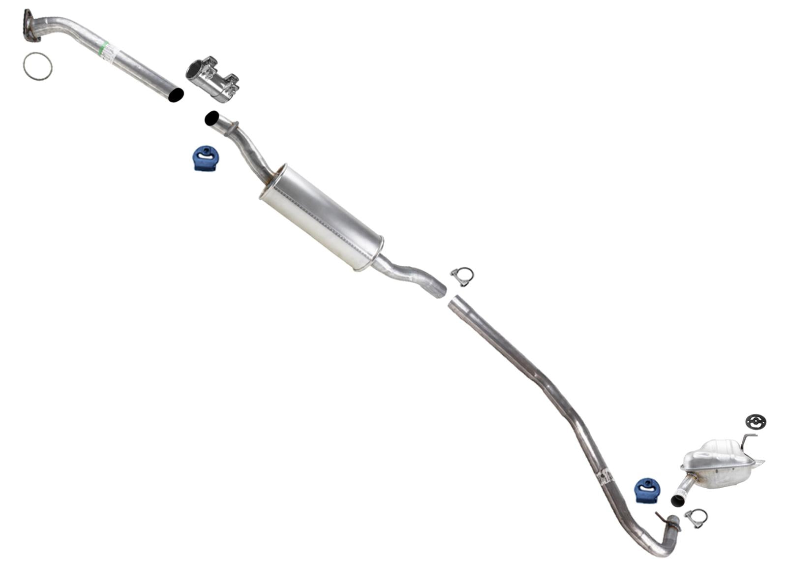 Extension Pipe Resonator Muffler Exhaust System For Honda Civic Coupe 16-21 2.0L