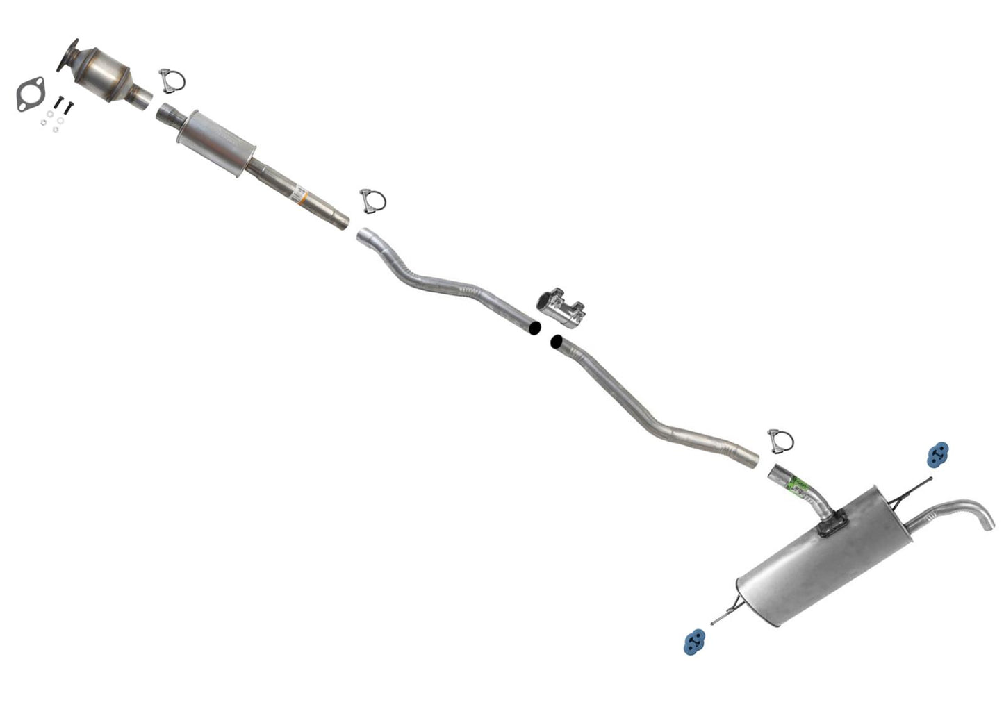 Catalytic Converter Resonator Pipe Muffler Exhaust for Ford Fusion Hybrid 19-20