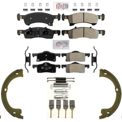 AME Improved Performance Disc Brake Pads Parking Shoes for Ford Expedition 03-06