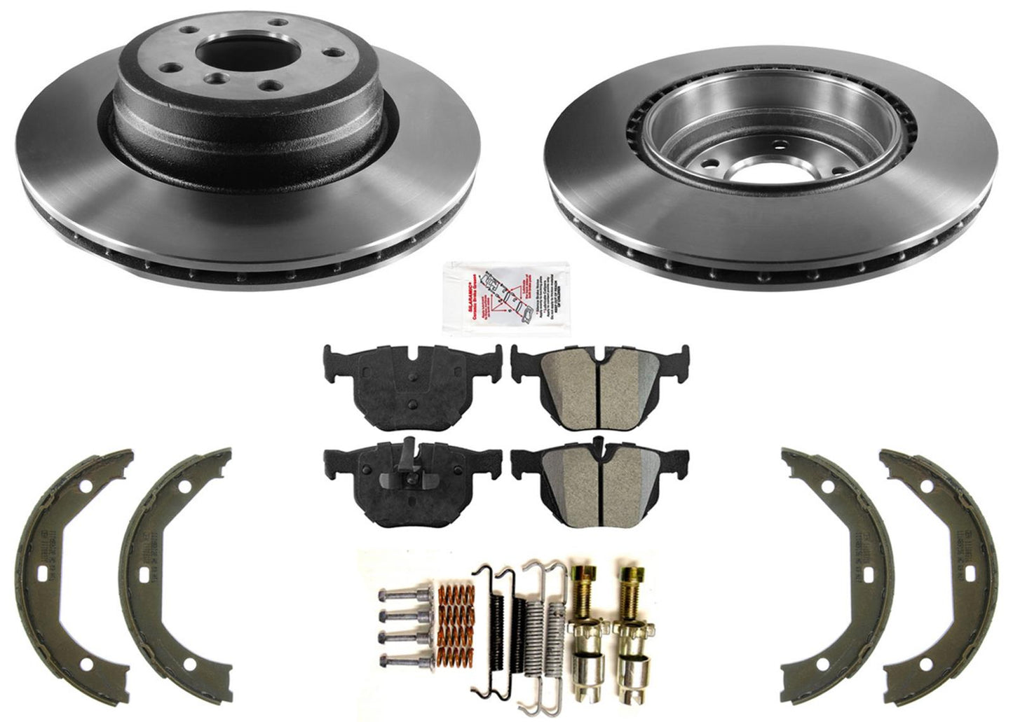 Rear Performance Carbon Disc Brake Rotors & Pads for BMW 335i xDrive 2009-2012
