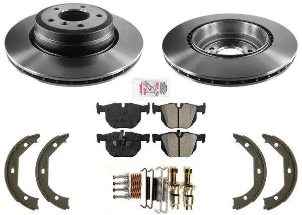 Rear Performance Carbon Disc Brake Rotors & Pads for BMW 335i xDrive 2009-2012