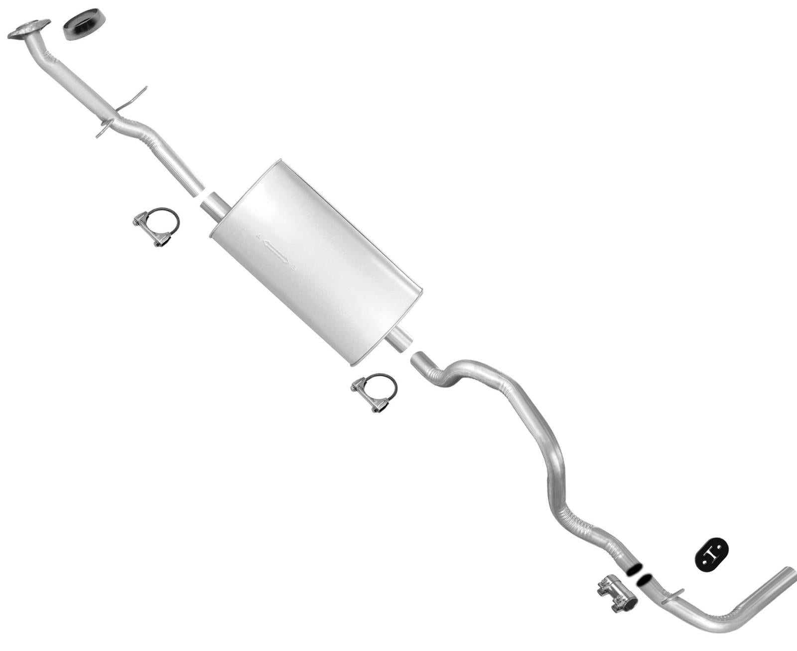 93-94 Ranger 2.3L 114W/B Sistema de escape con silenciador Cck Your Wheel Base 43185 790035