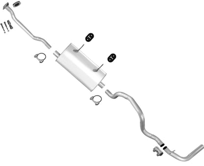 Muffler Exhaust System for Ford Ranger 1995 1996 1997 125 Inch with Wheel Base