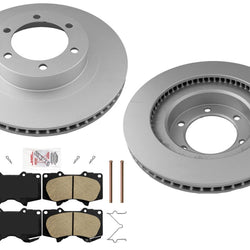 Off Road Coated Disc Brake Rotors Ceramic Pads Hardware for Lexus GX470 03-2009