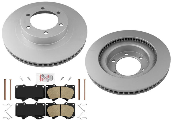 Off Road Coated Disc Brake Rotors Ceramic Pads Hardware for Lexus GX470 03-2009
