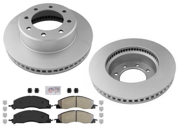 Front Fleet Coated Disc Brake Rotors Brake Pads for Dodge Ram Pick Up 2500 09-18