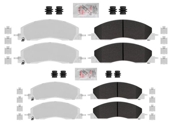 Front & Rear Fleet Galvanized Disc Brake Pads for Dodge Ram Pick Up 2500 09-2018
