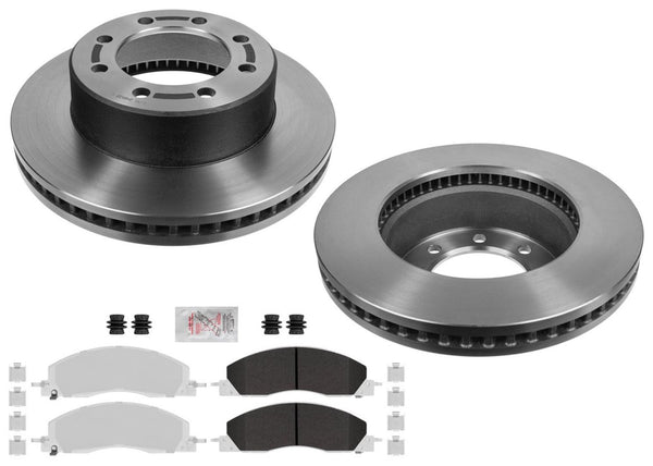 Frt Fleet Carbon Disc Brake Rotors Brake Pads for Dodge Ram Pick Up 2500 09-18