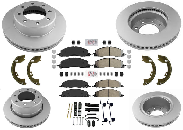Fleet Coated Disc Brake Rotors Brake Pads for Dodge Ram Pick Up 2500 2009-2018