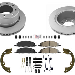 Rear Fleet Coated Disc Brake Rotors Brake Pads for Dodge Ram Pick Up 2500 09-18