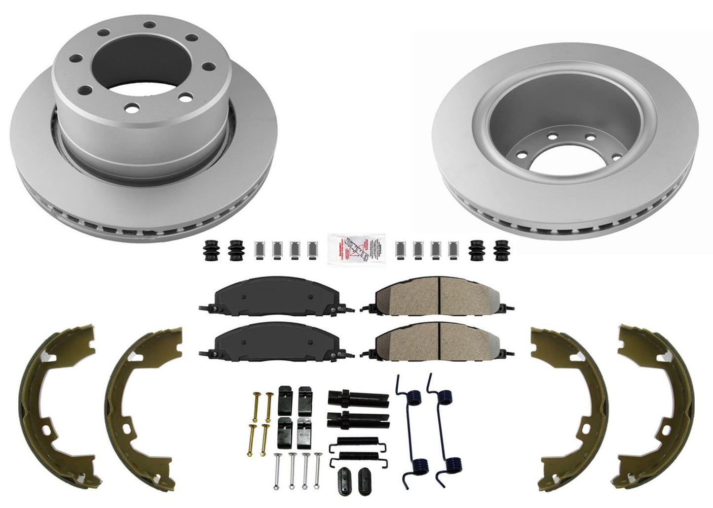 Rear Fleet Coated Disc Brake Rotors Brake Pads for Dodge Ram Pick Up 2500 09-18