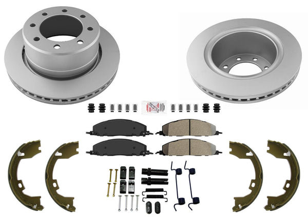 Rear Fleet Coated Disc Brake Rotors Brake Pads for Dodge Ram Pick Up 2500 09-18