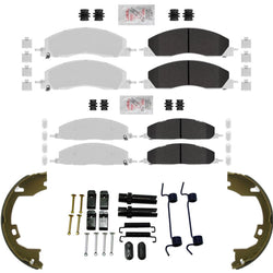 Front & Rear Fleet Galvanized Disc Brake Pads for Dodge Ram Pick Up 2500 09-2018