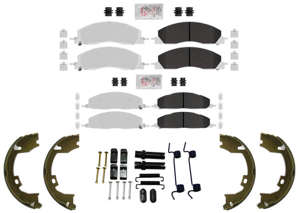 Front & Rear Fleet Galvanized Disc Brake Pads for Dodge Ram Pick Up 2500 09-2018