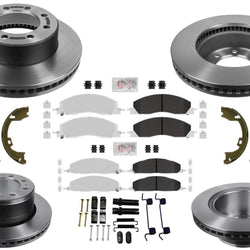 Fleet Carbon Disc Brake Rotors Brake Pads for Dodge Ram Pick Up 2500 2009-2018