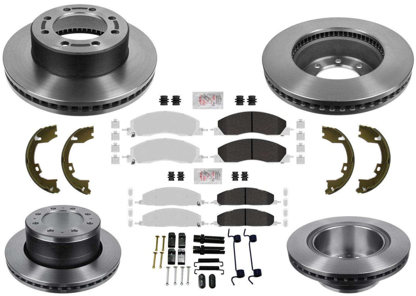 Fleet Carbon Disc Brake Rotors Brake Pads for Dodge Ram Pick Up 2500 2009-2018