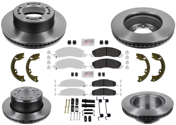 Fleet Carbon Disc Brake Rotors Brake Pads for Dodge Ram Pick Up 2500 2009-2018