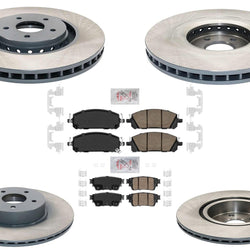 F & R Disc Brake Rotors Brake Pads For Mitsubishi Outlander 2022 2023 2024 2.5L