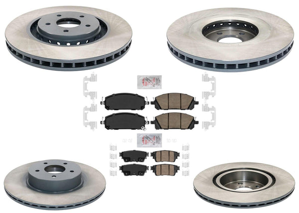 F & R Disc Brake Rotors Brake Pads For Mitsubishi Outlander 2022 2023 2024 2.5L