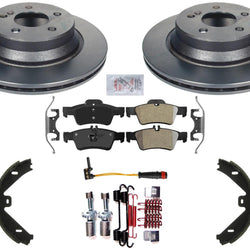 Rear Disc Brake Rotors Pads for Mercedes E350 10-16 4 Door without sport pack