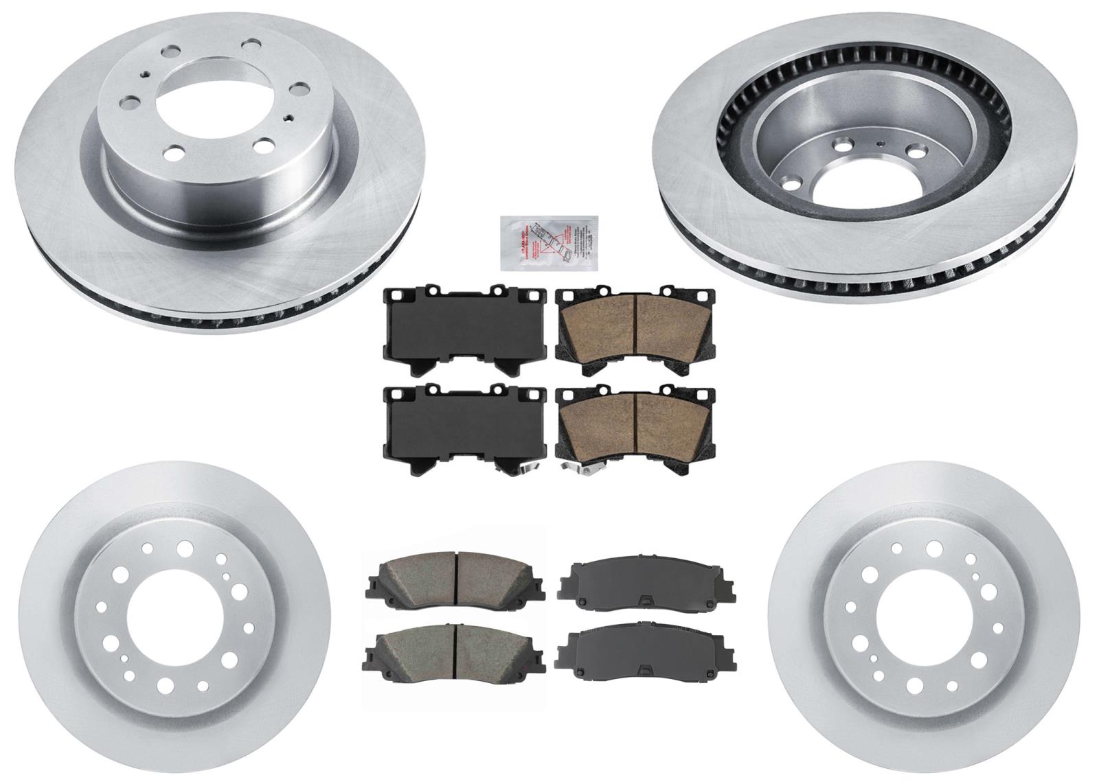 Frt Rr Disc Brake Rotors Disc Brake Pads for Toyota Tundra LX600 2022 ...