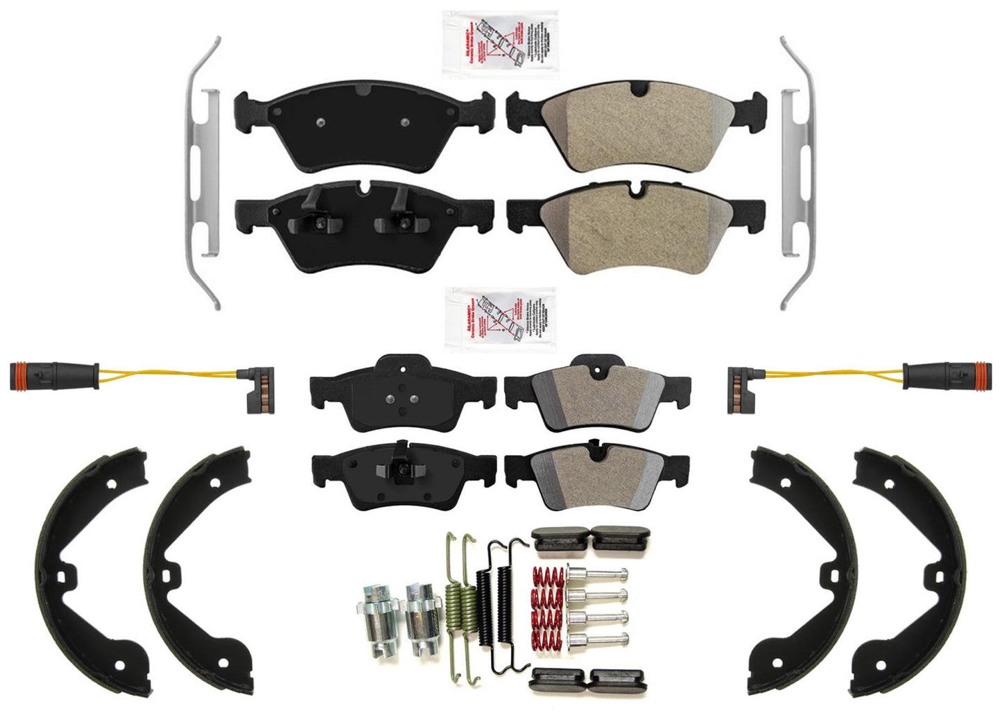 Semi Metallic Disc Brake Pads Parking Shoe For Mercedes Benz GL320 350 2007-2012