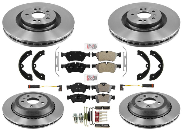 OE Style Carbon Disc Brake Rotors Pads For Mercedes Benz GL320 350 450 2007-2012