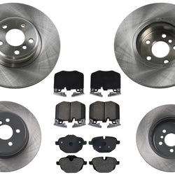 Premium Front & Rear Disc Brake Rotors Pads for BMW X3 2018-2022 2.0L