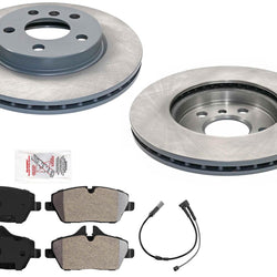GEO Coated Front Disc Brake Rotors Pads For Mini Cooper 1.5L 2014-2024