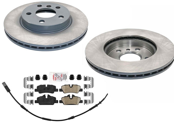 GEO Coated Rear Disc Brake Rotors Pads for Mini Cooper 2014-2024 1.5L 1.6L 2.0L