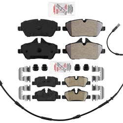 Front & Rear Disc Brake Pads, Hardware, Sensors for Mini Cooper 2014-2024 1.5L
