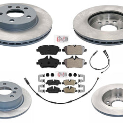 GEO Coated Front & Rear Disc Brake Rotors Pads For Mini Cooper 2014-2024 1.5L