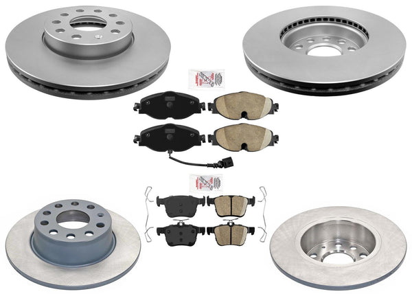 Coated F & R Disc Brake Rotors Pads For Volkswagen Taos 22-24 Front Wheel Drive