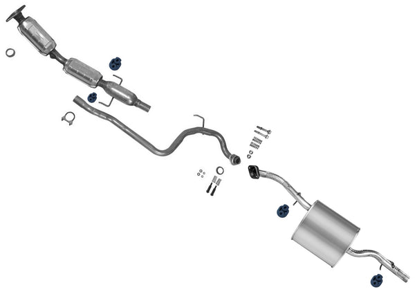 California CARB Catalytic Converter Ext Pipe Muffler For Yaris Sedan 07-11