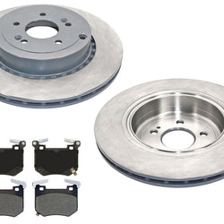 Rear Coated Brake Rotors & Ceramic Brake Pad For G70 19-2022 W/ Brembo Braking