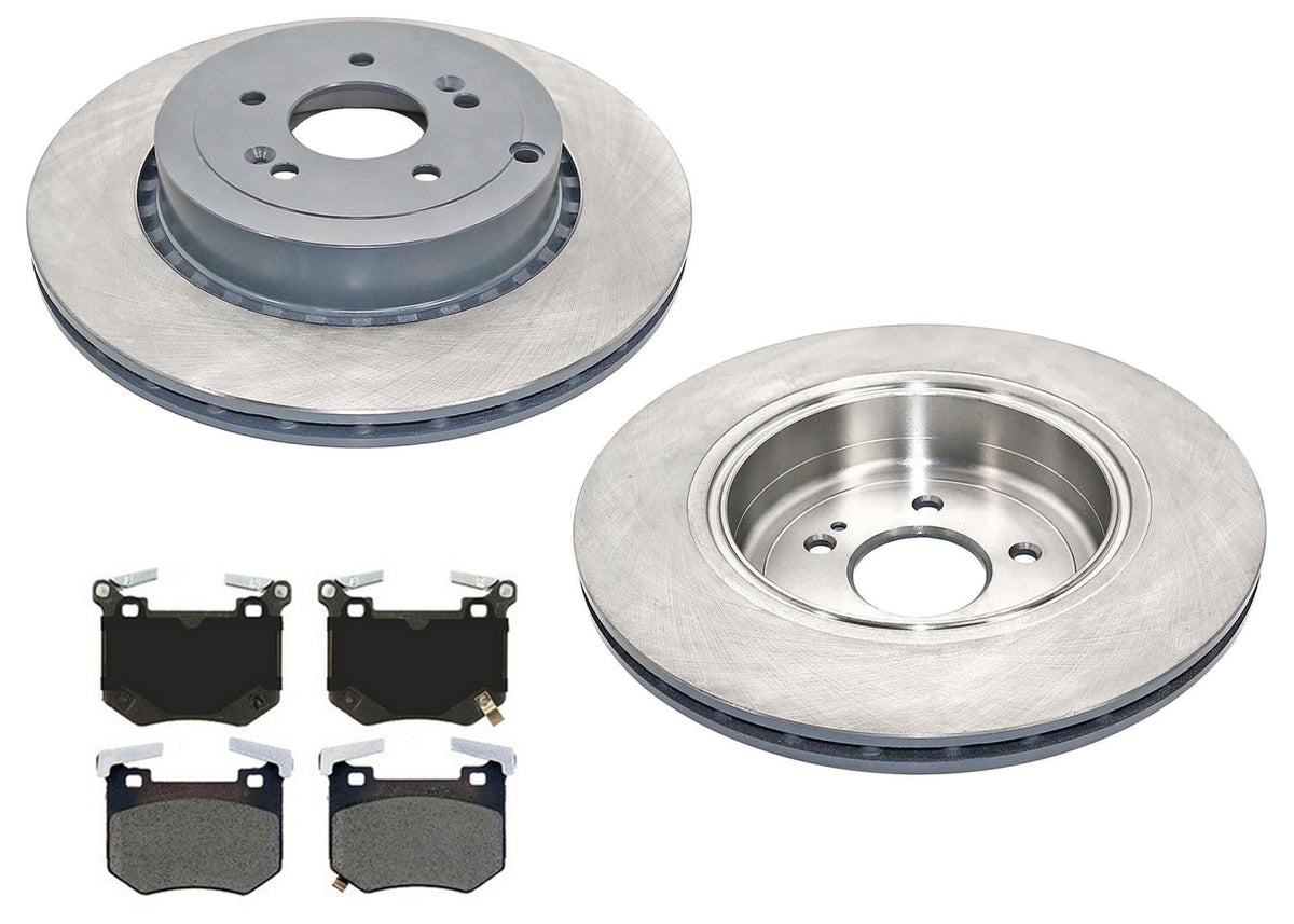 Rear Coated Brake Rotors & Ceramic Brake Pad For G70 19-2022 W/ Brembo Braking - Photo 1