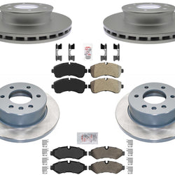 Front & Rear Brake Rotors Brake Pads For Sprinter 2500 2019 2024 Manual Parking