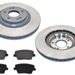 PRO GEO Coated Front Disc Brake Rotors Pads for Hyundai Veloster N 19-20 Turbo