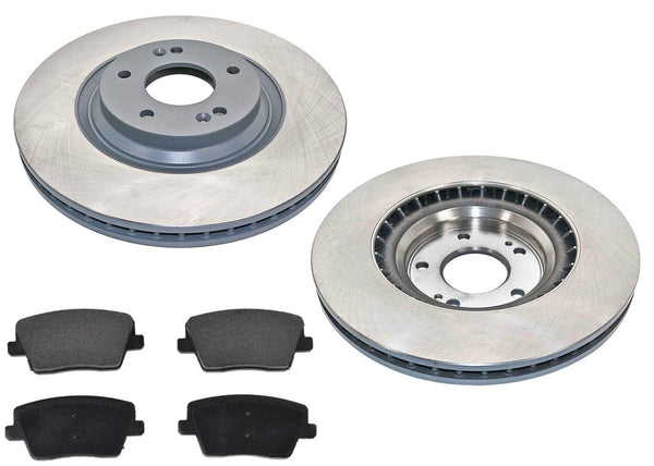 PRO GEO Coated Front Disc Brake Rotors Pads for Hyundai Veloster N 19-20 Turbo