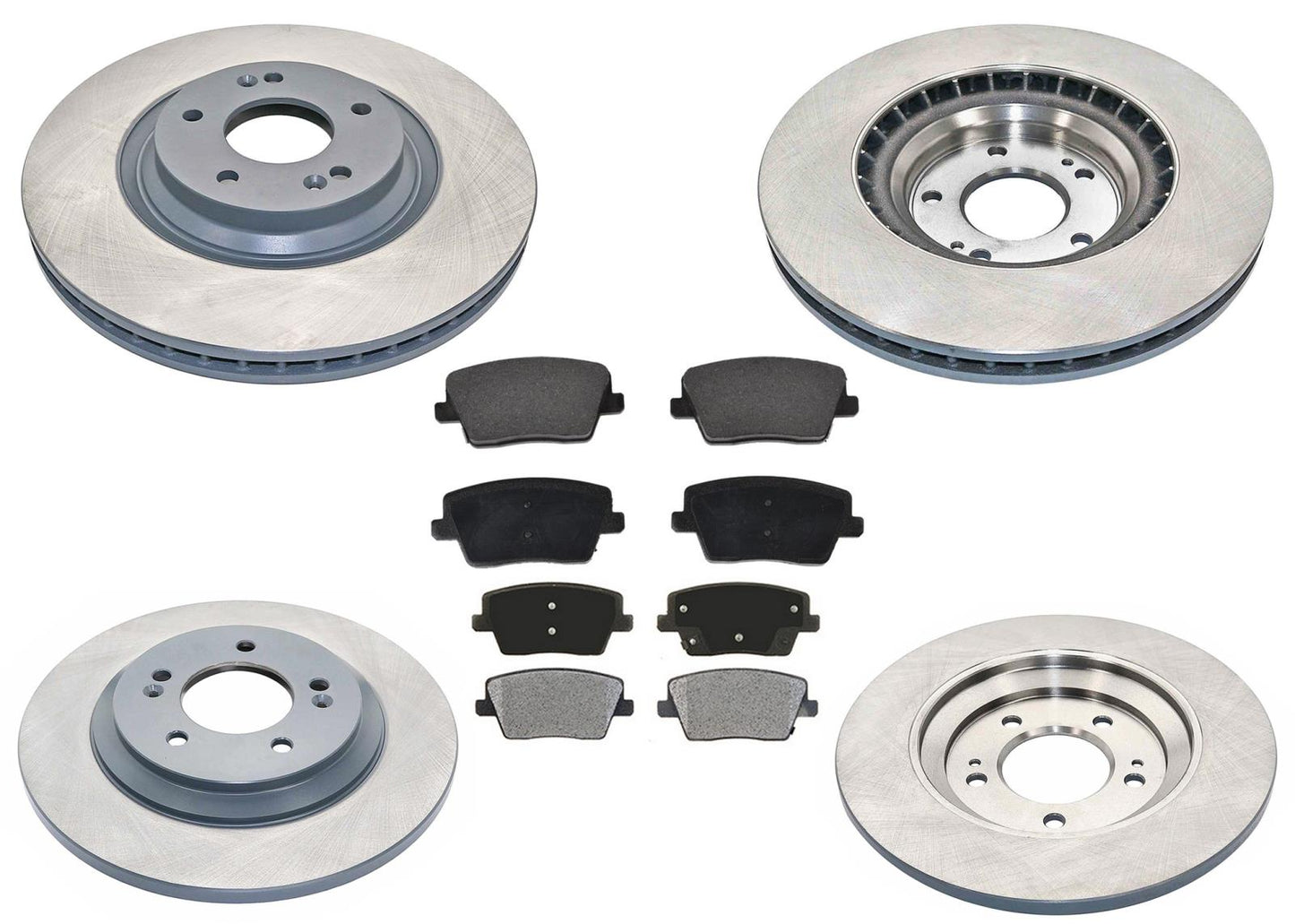 GEO Coated Front Rr Disc Brake Rotors Pads for Hyundai Veloster N 19-20 Turbo