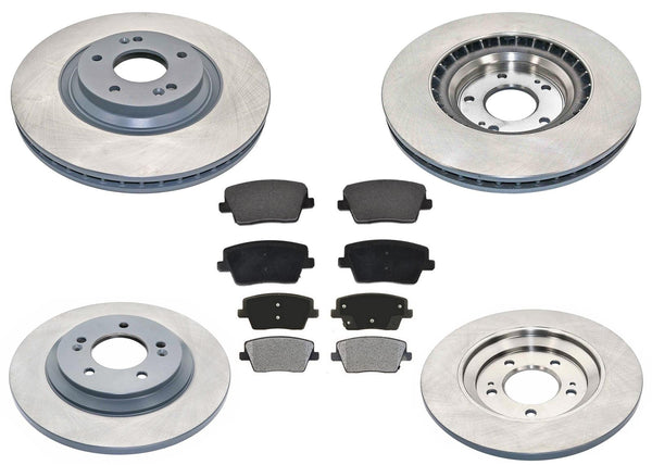 GEO Coated Front Rr Disc Brake Rotors Pads for Hyundai Veloster N 19-20 Turbo