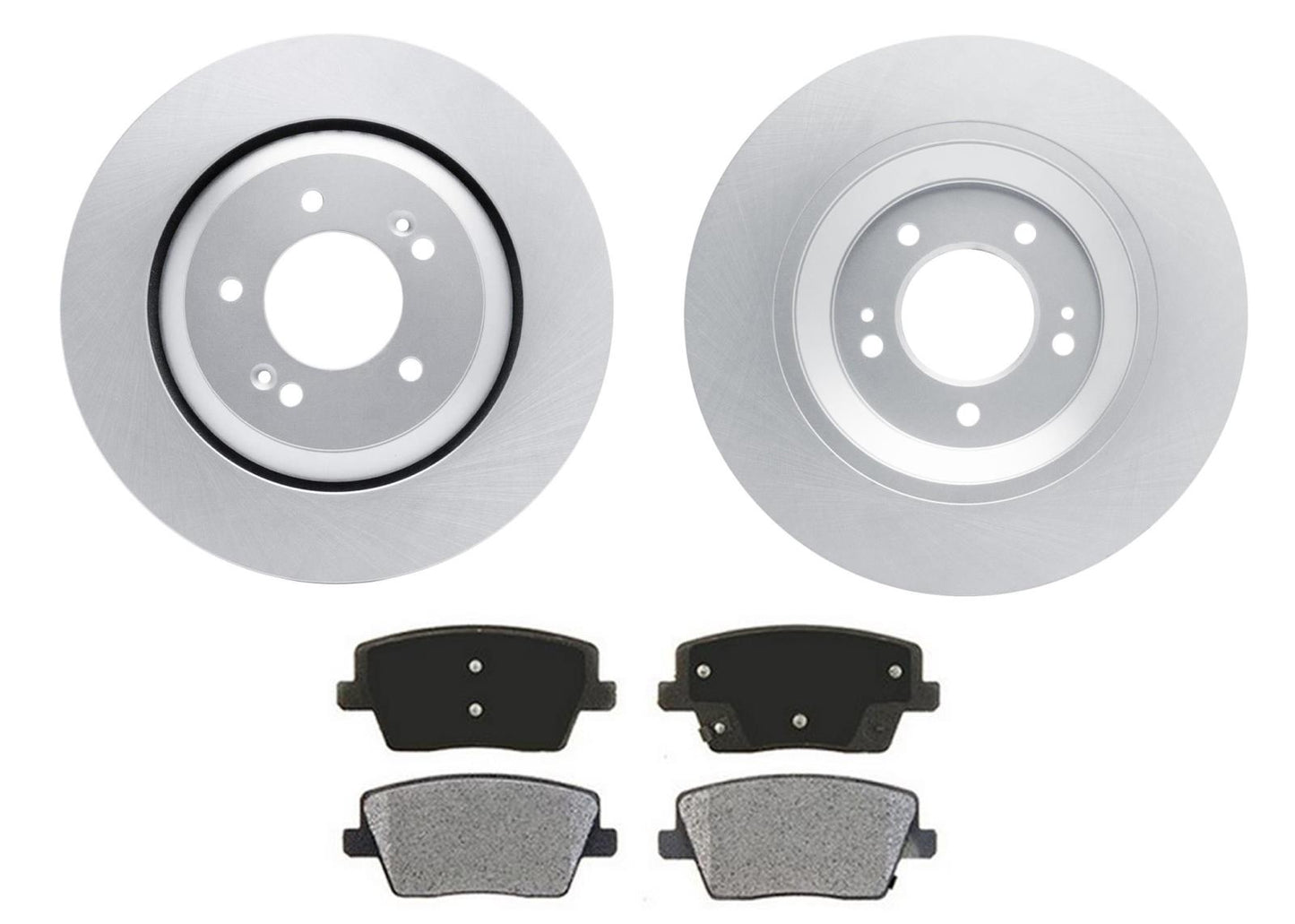 Coated Rear Disc Brake Rotors Brake Pads for Hyundai Kona N 2022 2023 Turbo