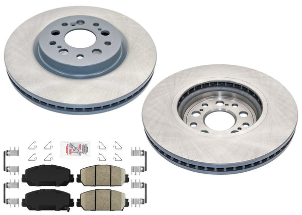 Frt GEO Coated Brake Disc Rotors Ceramic Brake Pads For Honda Clarity 2017-2021
