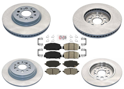 GEO Coated Brake Disc Rotors Ceramic Brake Pads Set For Honda Clarity 2017-2021