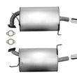 Dual Left Right Rear Mufflers Chrome Tips Gaskets For Acura TL 1999-2003 3.2L